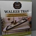 Walker Tray for Folding Walker with Cup Holders, Non-Slip Mat & Bag - Adjustable Universal Plastic Food Table for Seniors - Detachable Guardian Accessories - Removable Walker Trays for Rolling Walker