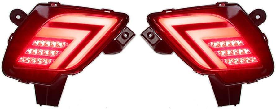 Dreamseek Rear LED Reflector Tail Light for Mazda CX-5 CX5 2013 2014 2015 2016 Brake Bumper Lamp w/Red Light Blinking Turn Signal (Red Lens)
