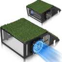 Golf Simulator Projector Cover, Floor-Mounted Projector Enclosure with Cooling Fan and Turf Cover, Durable Protection for Your Golf Simulation, Easy installation