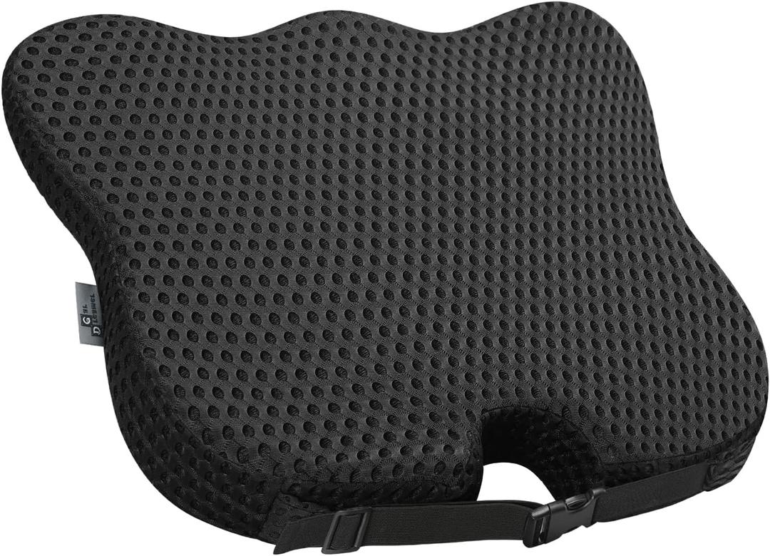 Wedge Car Seat Cushion for Better Visibility & Sciatica Pain Relief | High Density Memory Foam, Non-Slip Ergonomic Car Seat Cushion for Driving, Universal Fit for Car, SUV,Truck & Tractor