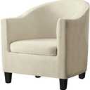 SHENGYIJING 2 Piece Velvet Tub Chair Covers for Armchairs,Spandex Tub Chair Slipcovers,Stretch Tub Chair Slipcover Furniture Protector Cover Sofa Slipcover for Tub Chair (Beige, 1)