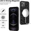 KANGHAR Case for iPhone 12 Pro Max Phone Case [Compatible with Magsafe] Leopard Printed Pattern Cute Cheetah Protective Magnetic Case for Girls Women Men 6.7"