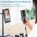 USB C to Microphone Adapter for Live-Streaming Type C to Microphone & 3.5mm Headphone Adapter with Charging Port USB C Audio & MIC Splitter Compatible for iPhone 16/17 iPad Pro/Galaxy 25 24/Pixel 9 8