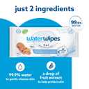 WaterWipes Sensitive+ Newborn & Baby Wipes, 3-In-1 Cleans, Cares, Protects, 99.9% Water, Unscented & Hypoallergenic, 180 Count (3 Packs)