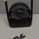 Gazeled Battery Powered Fan, Long Lasting Battery Operated Fans for Camping, Portable D-Cell Desk Fan with Timer, 3 Speeds, Whisper Quiet, 180 Rotation, for Office, Bedroom, Outdoor, 5'', Model: F15