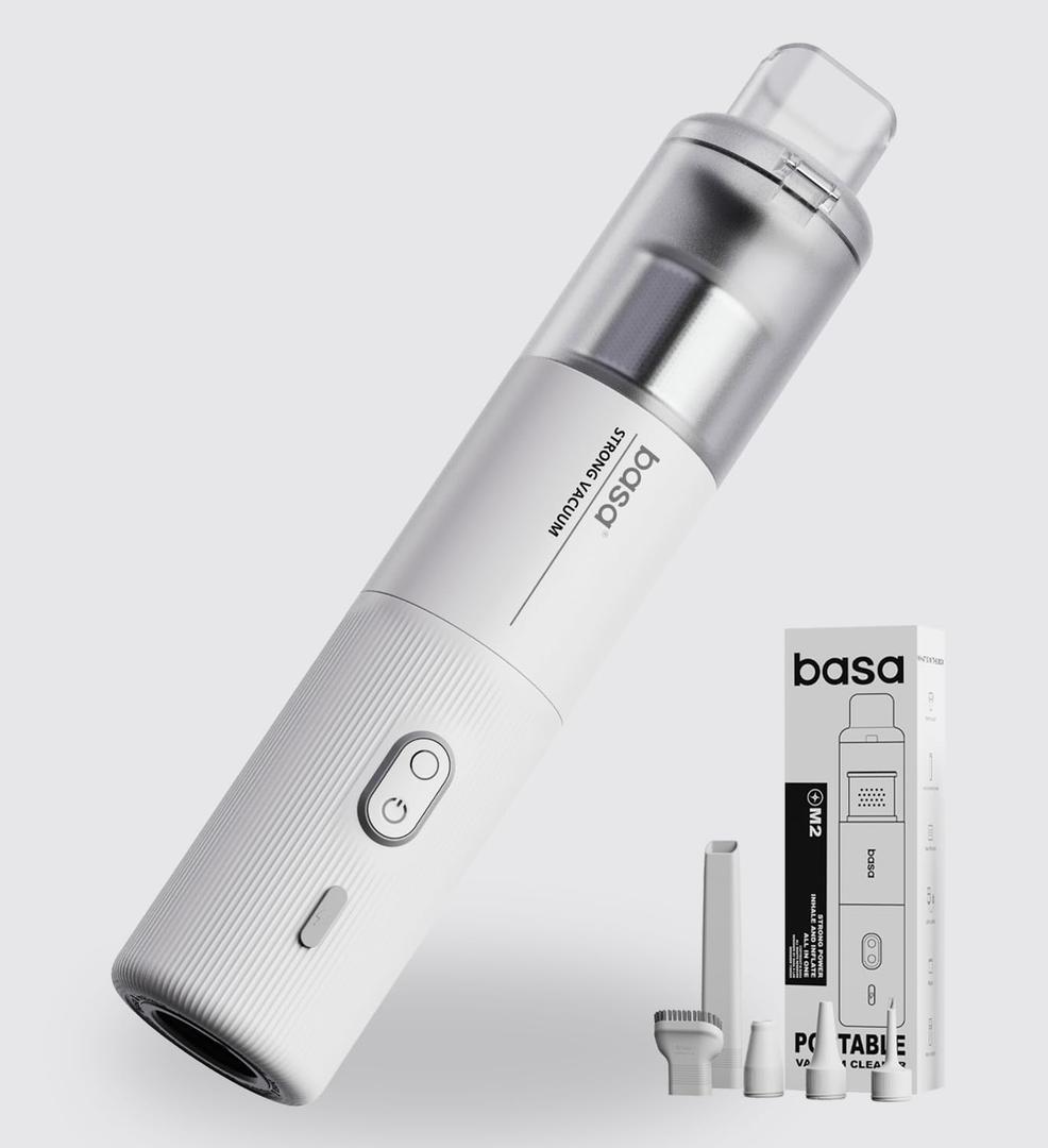 Generic Pocket Vacuum for Car Office Home, Cordless Mini Handheld Vacuum, Portable, White, 13 to 25 Mintures Runtime, Type-C Charging, with Accessory Kit, Gray, VC-M2C