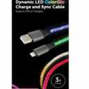 Cell Candy Dynamic LED ColorGlo Charge and Sync Cable.
Type: USB-C to USB-C cable 
Features: Supports all fast charging, durable, tangle-resistant, and features LED ColorGlo 
Length: 3 feet (1 meter)