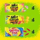 SOUR PATCH KIDS and SWEDISH FISH Mini Soft & Chewy Candy Variety Pack, Bulk Candy, 18-2 oz Bags (EXP 06/07/26)