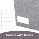 Bagnizer Large 17" 42 Quarts Collapsible Stackable Storage Bins with Lids [3-Pack] Foldable Fabric Linen Storage Boxes Cube, Closet Organizer Baskets with Label for Home (16.7 x 12 x 12, Gray)