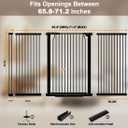41" Extra Tall and Wide Pet Gate, 65.8-71.2 in Baby Gates with Door for Doorways Hallways, Walk Thru Large Dog Gate Indoor, Auto Close Long Child Safety Gates for Kids Puppy Doggie, Black