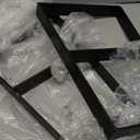 Orgerphy 16 Black Trapezoid Metal Bench Legs (2PCS) | Heavy Duty Furniture Legs for Bench| Mertal Table Legs| Screws and 4pcs Rubber Floor Protectors | Mid Century Modern Desk Legs Furniture Legs