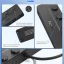 Aceele USB Hub 3.0 with Individual LED Power Switches & Type C Power Port, Multiport USB Splitter 3.0 with 4FT Long Cable, Slim & Portable USB Port Extender for Laptops, PC, MacBook, Mac Pro and More