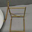 2 Tier Ceramic Fruit Bowl for Kitchen Counter, Tiered Fruit Basket for Countertop, Modern Multi Layer Fruit Display Stand for Party, Cute (Gold&White, Small)