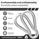 Carabiner, Heavy Duty Galvanized Steel Spring Snap Hook Carabiner Clips with 220LBS Holding Capacity, Ideal for Outdoor, Hammock, Swing and Travel (M5 2Inch, 50PCS)