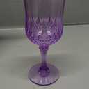 LEYIQU Plastic Glasses Plastic Goblets Vintage Style Cordial Drinking Glasses for Wedding Reception, Grand Event Party Supplies (24, Purple)