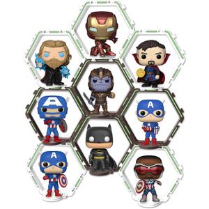 YODAR 9 PCS Riser Display Shelf for Funko POP Figures Collectibles, Floating Shelves Display Ledge for Organizer and Decoration, Display Stands Showcase, Glowing at night