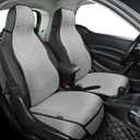 Auto Newer Car Seat Cover,Breathable Front Car Seat Cushion,Comfortable Car Seat Protector,Anti-Slip Full Wrap Driver Car Seat Protector with Storage Pocket,Universal All Seasons(Gray,2PCS)