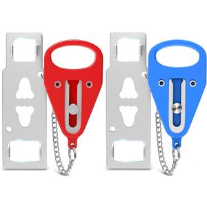 Portable Door Lock, 2 Pack Hotel Door Lock for Travel, Extra Lock for Additional Privacy and Safety in Home,Hotel and Apartment, Protect Family Security in Traveling, Home, Hotel, Apartment, AirBNB