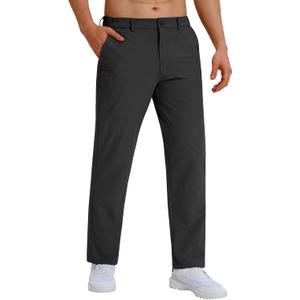 CNBQDD Dress Pants for Men Lightweight Golf Casual Slacks Color Black