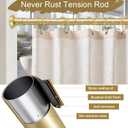 YNL Gold Shower Curtain Rod 32-80 Inch(2.7-6.6ft), Non Slip, Never Rust, No Drill Stainless Steel Spring Tension Shower Rod, Telescoping Curtain Rod for Bathroom Window Living Room