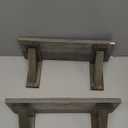 MyGift 17-Inch Rustic Gray Wood Wall-Mounted Shelves, Set of 2