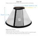 Depets Adjustable Recovery Pet Cone E-Collar for Cats Kittens Rabbits, Plastic Elizabeth Protective Collar Wound Healing Practical Neck Cover, Neck Girth 6.1 in
