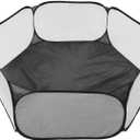 Portable Small Animal Pen Tent, Animal Tent Breathable Pet Foldable Playpen Play Yard Indoor Exercise Fence for Hamster Guinea Pig Rabbit Puppy Hedgehog (Black #11)