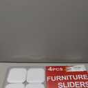 Upgrade Furniture Sliders, Furniture Sliders for Carpets, 4 PCS 4.3" Moving Pads with Anti-Slip Groove, Furniture Moving Sliders for Easy Move Bed Couch Tables Cabinet Heavy Duty, Protect Carpets