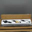 YaFex Curtain Rods 2 Pack 32-118 Inch, Heavy Duty 1 Inch Curtain Rod, Black Long Adjustable Window Treatment Rods,Modern Design, Easy Installation