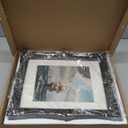 OIGUMR 11x14 Picture Frame Black Ornate Frame Made of Glass, Resin