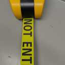 Crowd Control Warehouse - CCW Series WMB-125 Fixed Wall Mount Retractable Belt Barrier - 11 Foot, Black and Yellow Diagonal Stripes Belt with Black Steel Case