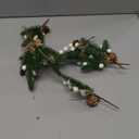 MEMOVAN Artificial Christmas Picks 8 Pack, White Christmas Berries Stems Pine Branches Cones Holly Spray/Winter Holiday Floral Pick for Xmas Decor Wreath, Garland, Crafts, Xmas Tree, Gift Wrap