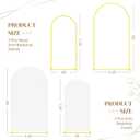 Toolterritary Metal Arch Backdrop Stand and Cover Set, 8FT, 7.2FT Party Backdrop, Easy to Assemble, Backdrop Stand for Parties, Birthday, Baby Shower