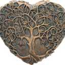 Top Brass Decorative Tree of Life/Heart Trinket Jewelry Box - Spiritual Love Celtic Art