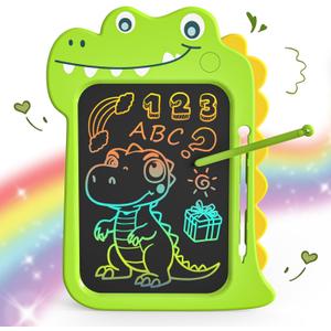 2 x LCD Writing Tablet for Kids - 8.8 inch Toddler Travel Toys Doodle Board, Dinosaur Drawing Pad Toy for Kids 3 4 5 6 7 8 Year Old Boys Girls, Stocking Stuffers Birthday Party Gifts - Green