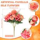 Tigeen Peonies Artificial Flowers Faux Roses Silk Flowers Hydrangea Artificial Bouquet for Wedding Table Centerpiece Floral Vase Home Office Bridal Decor(Watermelon Red,12 Bundles)