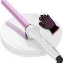 DAN Technology Curling Wand, Hair Wand Curling Iron, 3/4 inch, Temperature Adjustable, Tourmaline Impregnated Ceramic Barrel, Dual Voltage, 60 min Shut Off