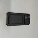  for iPhone 16 Pro Case with Card Holder & Kickstand & Slide Camera Lens Cover, Silicone Edge Rugged Shockproof Protective Phone Case Cover for iPhone 16 Pro 6.3'' 2024, Black