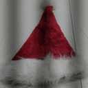 TCJJ Santa Hat for Adult Christmas Hats Unisex Holiday Velvet Double Layer Comfort Xmas Hat for New Year Festive Party