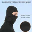2 Pack Ski Mask for Men Balaclava Face Mask Women Summer Shiesty Masks Full Head Cover Motorcycle Helmet Sun UV Protection (Black)