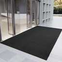 4' x 10' Runner Rugs for Hallway Commercial Black Carpet Runner with Non-Slip TPE Backing Area Rugs Indoor Outdoor Floor Mat for Hallway Kitchen Balcony Dining Room, 3'11" x 9'10"