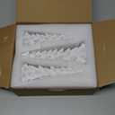 Christmas Tree Figurines Set of 3, Resin Tabletop Christmas Tree Decor, Elegant Xmas Tabletop Centerpieces for Tables Desk Shelf Mantel Holiday Indoor Decorations (White)