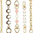 4 Pcs Bag Extender Chain Purse Strap Extender Gold Metal Bag Replacement Chain for Handbag Crossbag ShoulderBag Making Supplies Purse Chains Accessories(Stylish)