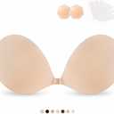 Sticky Bras Push Up Adhesive Invisible Bra Backless Strapless Bra for Women Nude