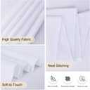 8 Pack 60"x102" White Polyester Tablecloth, Wrinkle & Stain Resistant for Wedding & Home Use