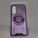 Compatible with Samsung Galaxy S25 Edge 5G Phone Case and Tempered Glass Screen Protector Magnetic Ring Holder 360 Stand Kickstand S25Edge 25S S 25 25Edge 6.66 2025 Cover for Women Men Purple