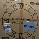 LEIKE Large Wall Clocks for Living Room,Non Ticking Silent,Battery Operated Big Round Modern Wood Wall Clock for Bedroom,Farmhouse,Office,Vintage Home Decor-24 Inch/60CM-Black-Arabic Number