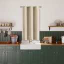 BGment Short Room Darkening Curtain 54 Inch Long for Kitchen Small Window, Privacy Thermal Insulated Tier Sun Blocking Grommet Drape for Bedroom, 1 Panel, 38 x 54 Inch, Beige