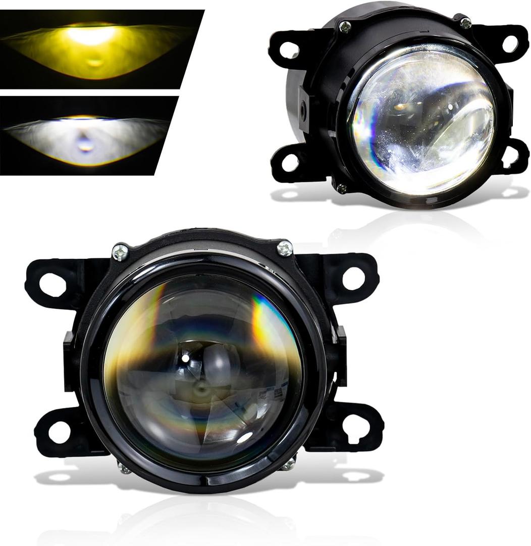 VPIMOZO 3.5" HI-PO Retrofit Upgraded LED Yellow Fog Lights Compatible with Honda Civic 13-21 FIT 15-20 HRV 19-20 15-17 Subaru WRX 06-12 Pathfinder 40W Replacement Front Bumper Lamp (Ford)