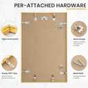 11x17 Picture Frame, Display Pictures 8x12 with Mat or 11x17 Without Mat, Wall Hanging Photo Frame, Natural, 1 Pack